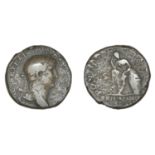 Roman Imperial Coinage, Hadrian, As, c. 124-8, laureate bust right, rev. Britannia seated th...