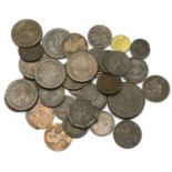 Miscellaneous coins (36), all base metal [36]. Varied state Â£20-Â£30