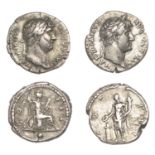 Roman Imperial Coinage, Hadrian, Denarii (2), both c. 124-7, revs. Genius standing left, sac...