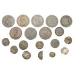 Henry III to Edward III, assorted hammered coins (7); together with tokens (11), 17th centur...