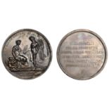 ITALY, Constitution of the Cisalpine Republic, 1802, a silver medal by L. Manfredini, winged...