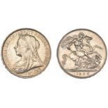 Victoria (1837-1901), Crown, 1896, edge lx (ESC 2601; S 3937). Obverse good very fine but cl...