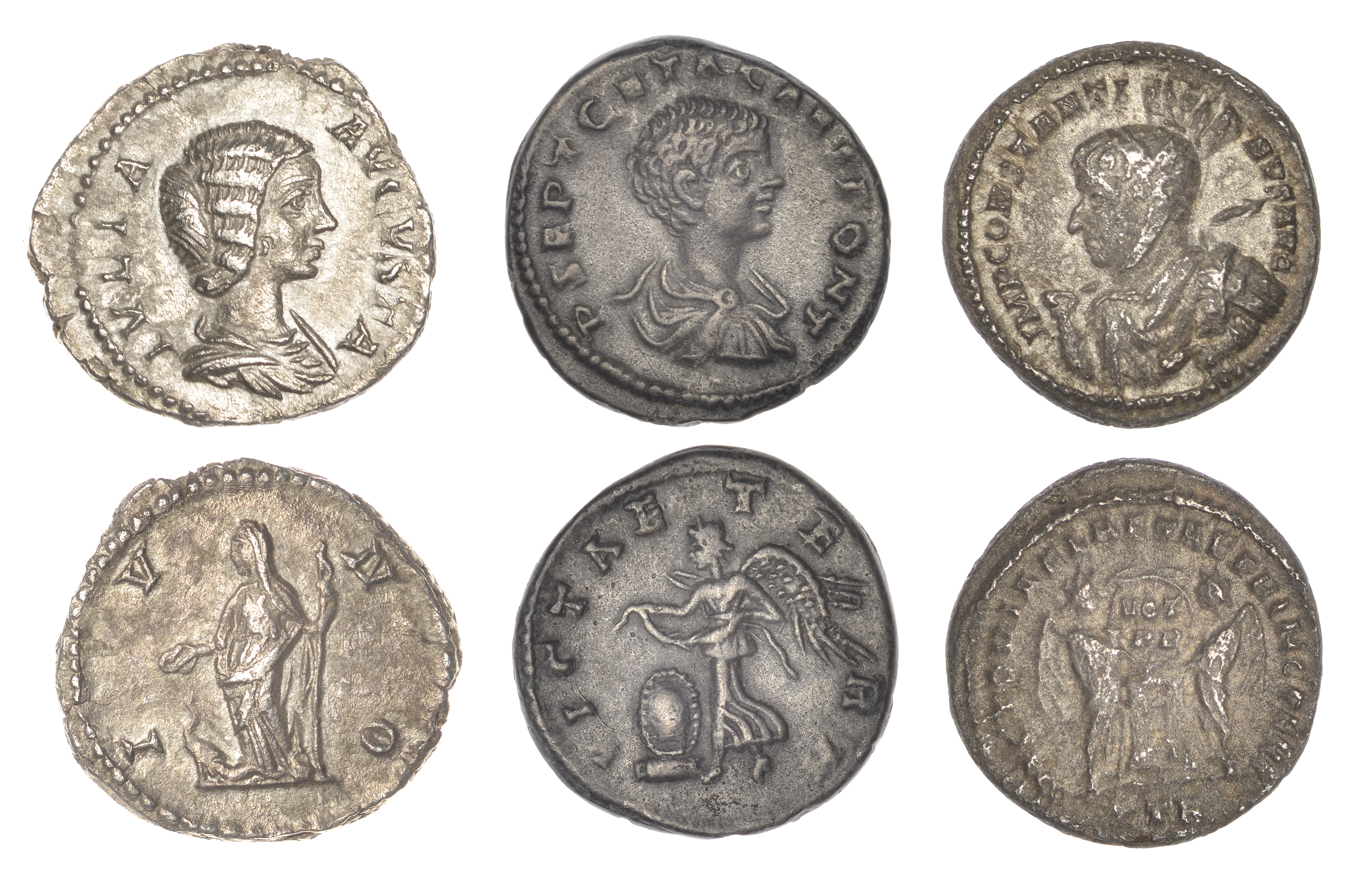 Roman Imperial Coinage, Julia Domna, Denarius, Rome, 196-211, rev. Juno standing left, holdi...