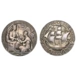 700th Anniversary of the Foundation of Liverpool, 1907, a silver medal by C.J. Allen, King J...