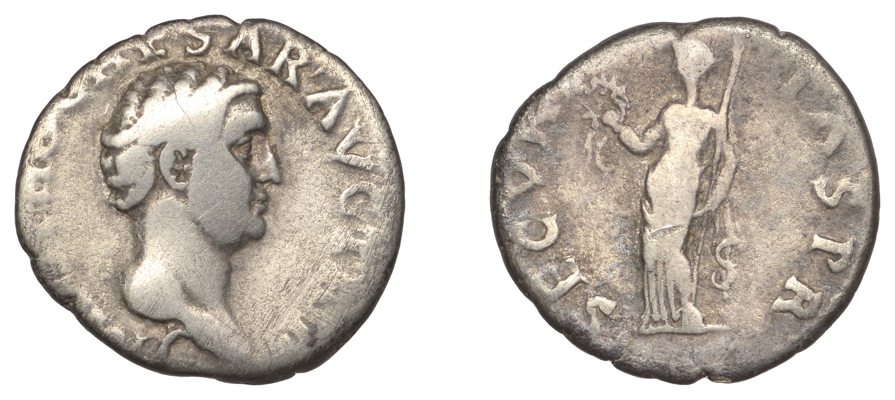 Roman Imperial Coinage, Otho, Denarius, 69, rev. Securitas standing facing, head left, holdi...