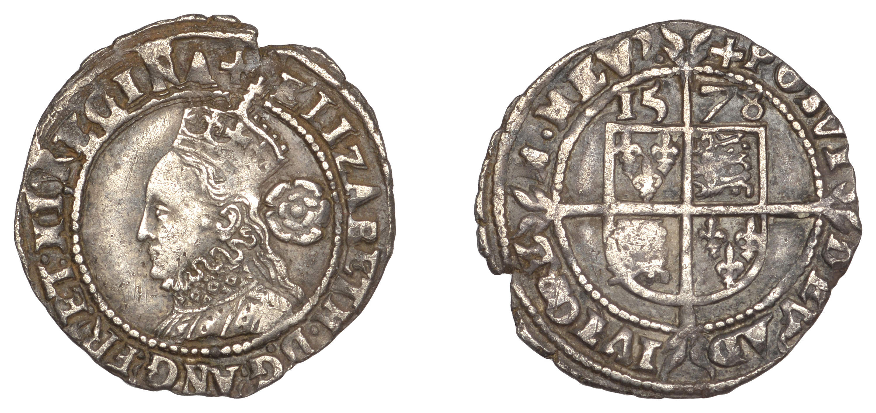 Elizabeth I (1558-1603), Fifth issue, Threepence, 1578, mm. Greek cross, 1.55g/3h (N 1998; S...
