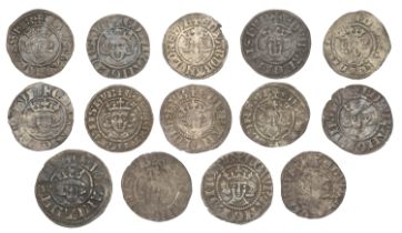 Edward I (1272-1307), Pennies (2), class 1c, London, 1.27g/12h (S 1382); class 3d, Bristol,...