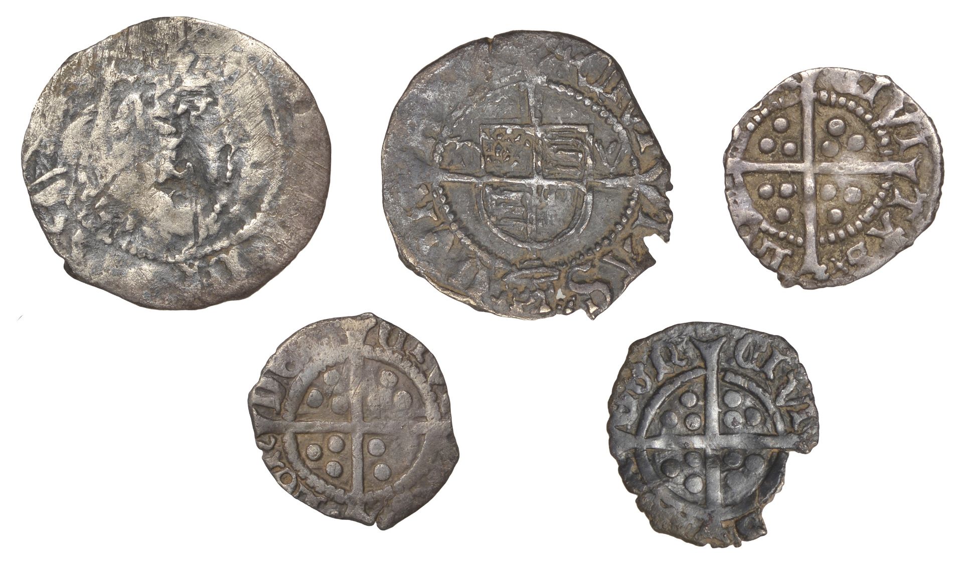 Henry VII (1485-1509), Sovereign Penny, Durham, Bp Fox, r d at sides of shield (S 2233-4); H... - Image 2 of 2