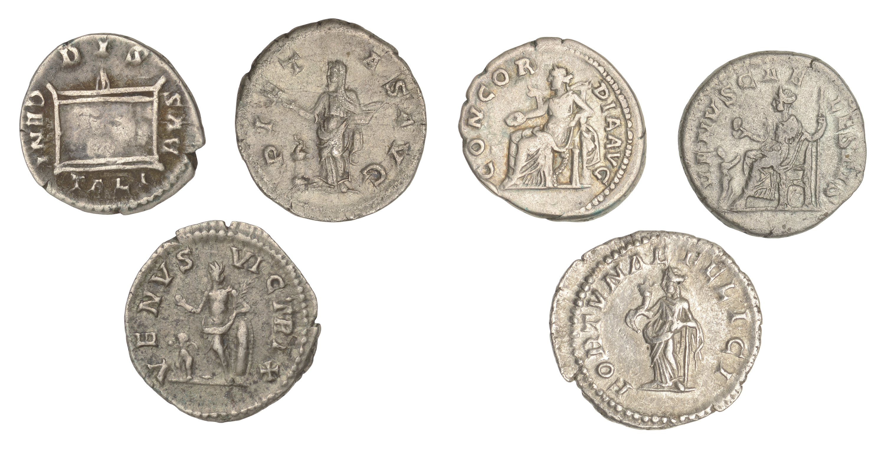 Roman Imperial Coinage, Julia Domna, Denarius, 196-211, rev. Felicitas standing left, holdin... - Image 2 of 2