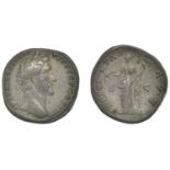 Roman Coins, Antoninus Pius, Sestertius, 147, laureate head right, rev. felicitas avg sc, Fe...