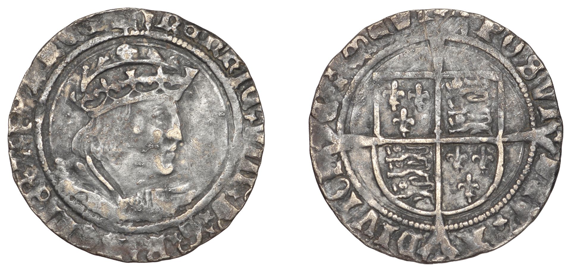 Henry VIII (1509-1547), Second coinage, Groat, Tower, mm. arrow, bust D, 2.67g/7h (Whitton (...