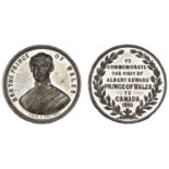 Visit to Canada, 1860, a white metal medal, unsigned, facing bust, rev. legend within wreath...