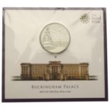 Elizabeth II (1952- ), Silver 100 Pounds, 2015, Buckingham Palace (S Q1). As struck, in s...