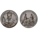 Anglo-French Entente, 1905, a bronze medal, unsigned [by F. Bowcher for Spink], crowned bust...