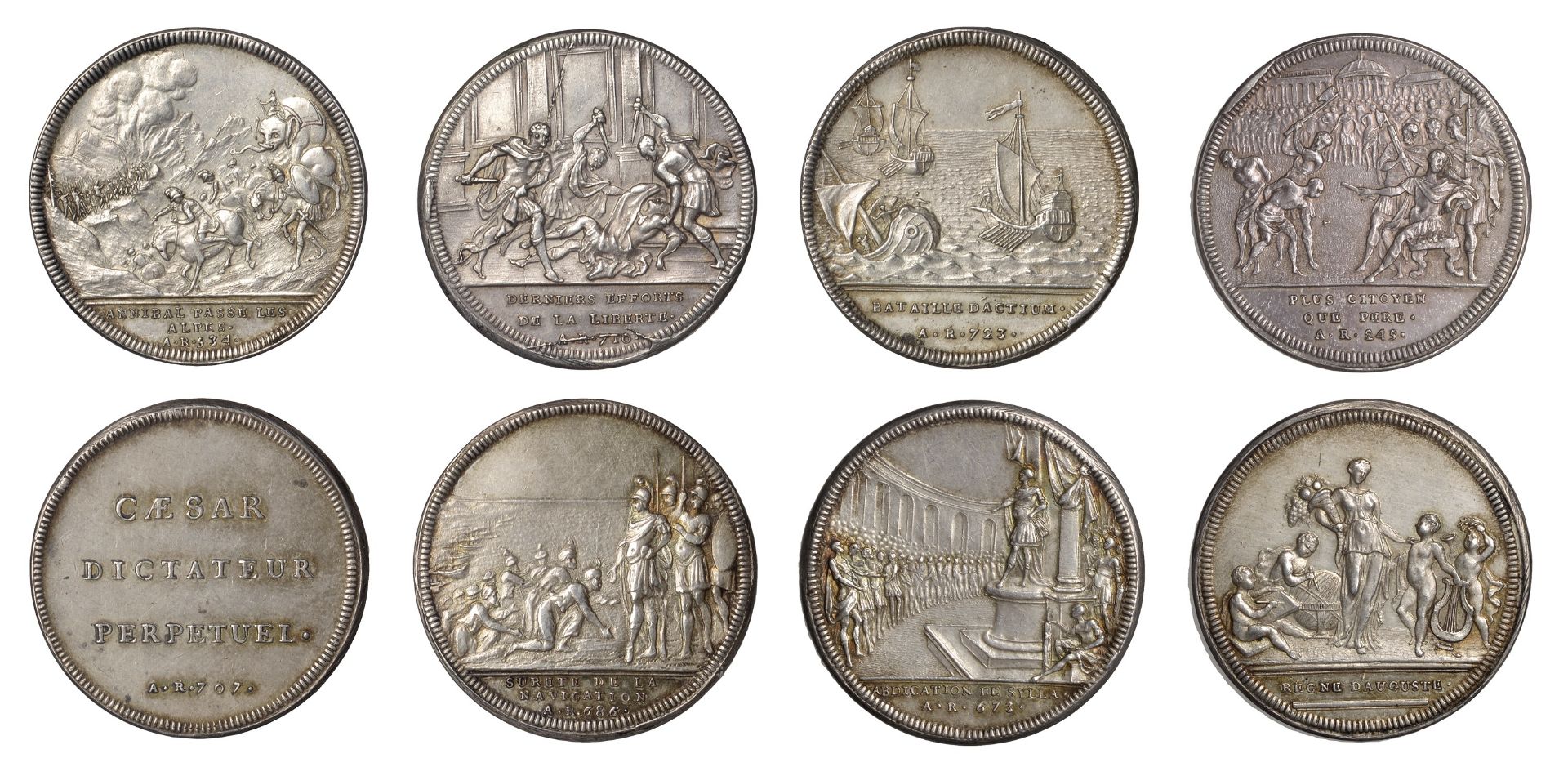 History of the Roman Republic, silver medals (54) by J. Dassier & Sons [struck c. 1748], com... - Image 3 of 3