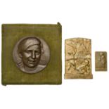 FRANCE, Enfant aux Roses, 1906, a bronze plaque by O. Yencesse, 54 x 33mm (Maier 196; Coll....