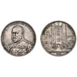Accession, 1901, a silver medal by Lauer, uniformed bust facing three-quarters left, rev. fa...