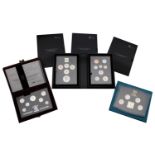 Elizabeth II, silver Proof set, 1996; Proof set, 2002, Commonwealth Games; Proof sets (3), 2...