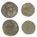 Roman Imperial Coinage, Trajan, Dupondius, 99-100, rev. Abundantia seated left, 9.59g (RIC 4...