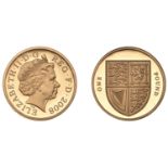 Elizabeth II (1952- ), Proof One Pound, 2008, in gold (S J27). Brilliant, as struck; in c...