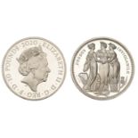 Elizabeth II (1952- ), Silver Proof Ten Pounds, 2020, The Three Graces, Trial of the Pyx...