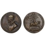 SPILIMBERGO, Guido Rangoni, a bronze medal, unsigned, undated, bust left, rev. female figure...