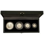 Elizabeth II (1952- ), Britannia silver Proof set, 1997, Two Pounds to Twenty Pence (5) (...