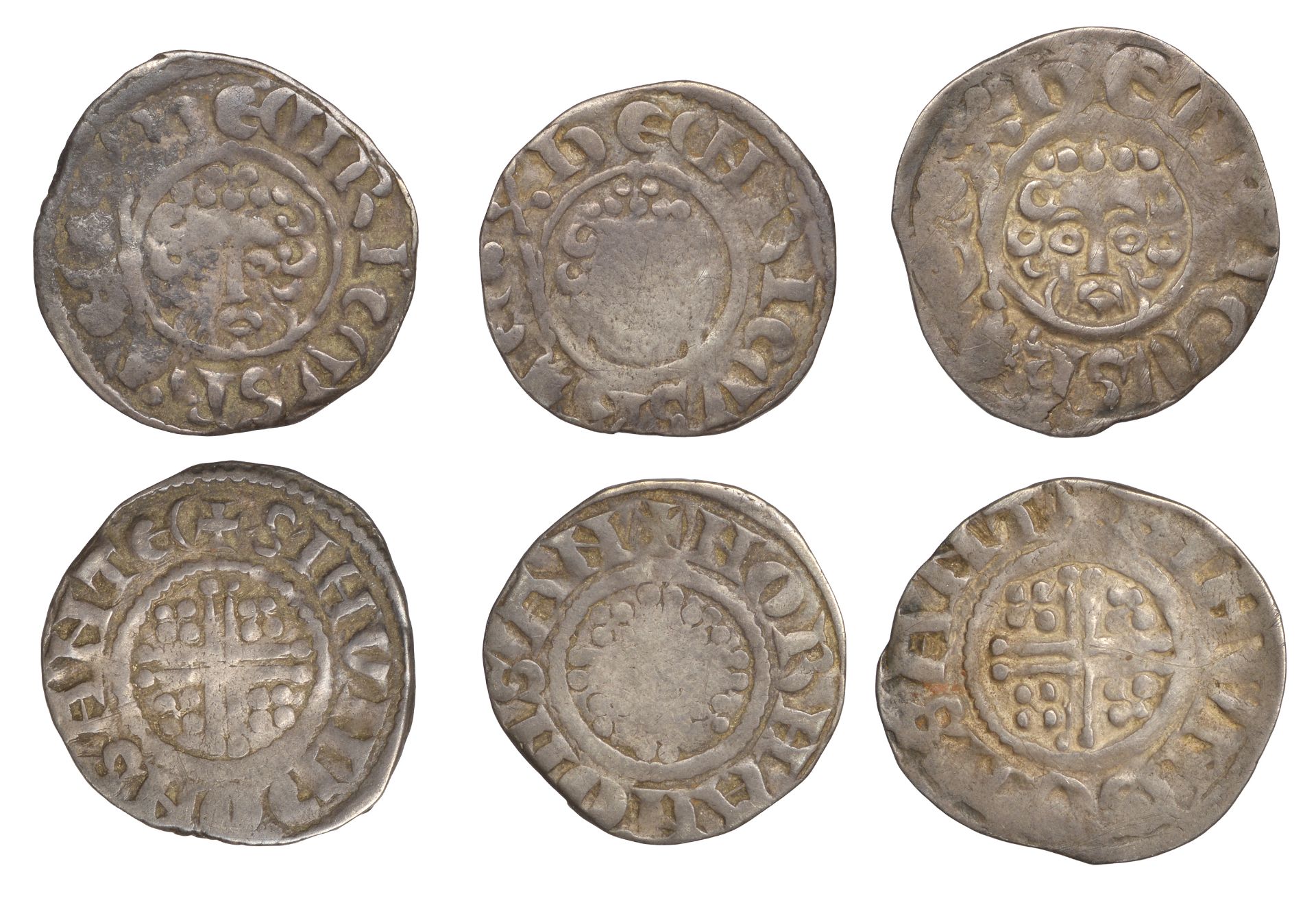 Henry III (1216-1272), Pennies (3), all Bury St Edmunds, class VIIb2 (2), Norman, norman on...