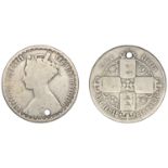 Victoria (1837-1901), Florin, 1863 (ESC 822; S 3891). Worn and pierced but date clear, very...