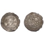 Charles I (1625-1649), Aberystwyth, Groat, mm. book, smaller bust, plume with bands, 1.56g/8...