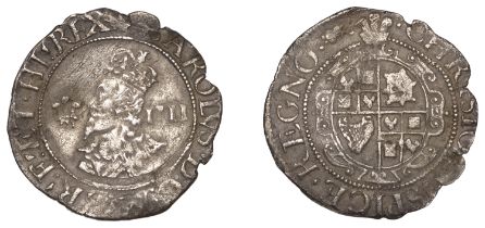 Charles I (1625-1649), Aberystwyth, Groat, mm. book, smaller bust, plume with bands, 1.56g/8...