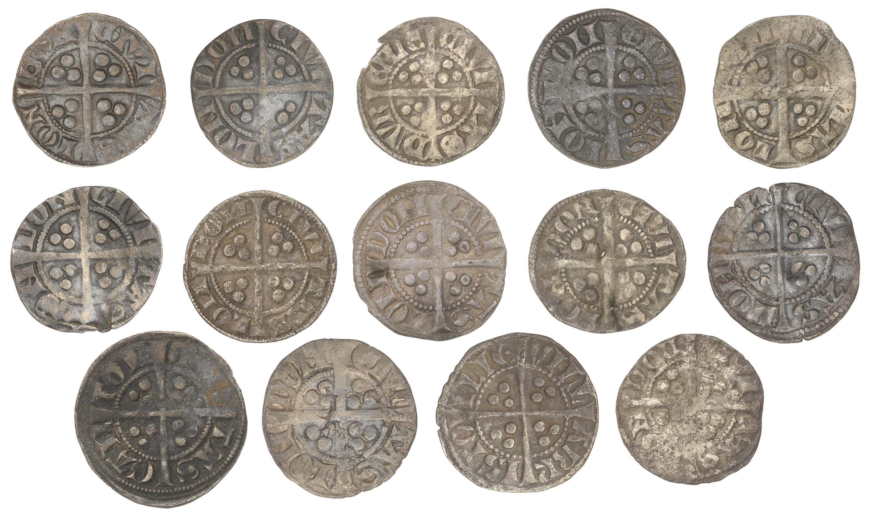Edward I (1272-1307), Pennies (2), class 1c, London, 1.27g/12h (S 1382); class 3d, Bristol,... - Image 2 of 2
