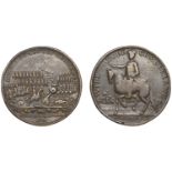 Battle of Culloden, 1746, a pinchbeck medal, unsigned, the Duke of Cumberland on horseback l...