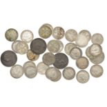 Victoria to George VI, Sixpence, Threepences (30), and Farthings (3); together with an India...