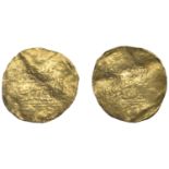 Merinid, Abu Sa'id 'Uthman II (710-731h), Half-Dinar, mint (Madinat Fas?) not visible, undat...