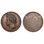 ALGERIA, Defence of Mazagran, 1840, a copper medal by V.M. Borrel [struck 1842-5], laureate...