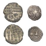 ICENI, Antedios, silver Unit, double-crescent emblem on vertical wreath, rev. horse right, p...