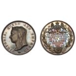 Victoria, Diamond Jubilee, 1897, a silver medal, unsigned, diademed and veiled bust left, re...