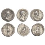 Roman Imperial Coinage, Hadrian, Denarii (3), all c. 117-8, revs. Fortuna seated left, holdi...