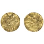 Merinid, Abu Sa'id 'Uthman II (710-731h), Half-Dinar, mint (Madinat Marrakesh?) unclear, und...