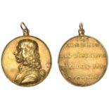 Lord Inchiquin, 1646, a cast and chased gold medal by Abraham Simon, cuirassed bust left, wi...