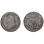 Ireland, James II, Regular coinage, Halfpenny, 1686, 7.50g/12h (S 6576; DF 363). Good very f...