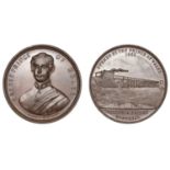 Opening of the Victoria Bridge, Montreal, 1860, a bronze medal, unsigned, facing bust of the...