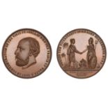 Visit to India, 1875-6, a copper medal by Hamilton & Co, bare head left, rev. native woman c...