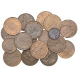 George V, Pennies (16), 1911, 1912h, 1918h, 1918kn, 1919h, 1919kn, 1920-22, 1926, 1927, 1929...