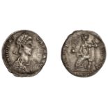 Roman Imperial Coinage, Honorius, Siliqua, Milan, 395-402, pearl-diademed, draped and cuiras...