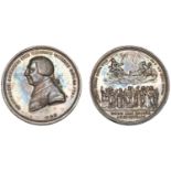 Death of George III, 1820, a silver medal by T. Wyon and Kempson & Son, uniformed bust left,...