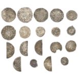 Henry II, cut Halfpenny, class Ia, Northampton, probably Reinald, 0.64g (S 1343ff); together...