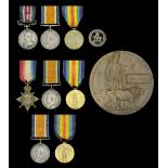 A Poignant Family group: A Great War 1916 'Courcelette, Somme' M.M. group of three award...