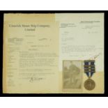 A rare Irish Merchant Marine Medal awarded to R. Grimes, a merchant seaman who was killed wh...